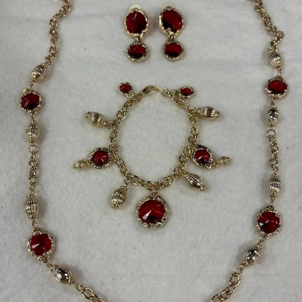 Unbranded Women's Gold and Red Jewellery